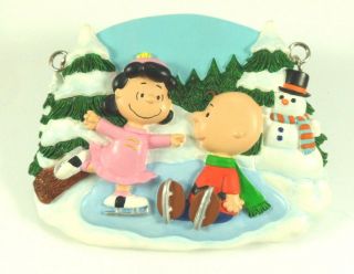 Peanuts Gang,  Door Window Plaque for Every Month of Year - January Winter Skating 4