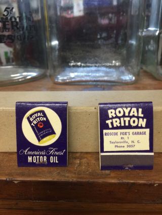 Box Of 25 Vintage Union 76 Triton Matchbooks Taylorsville Nc Can Sign Oil Gas