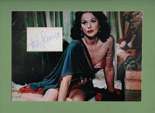 Hedy Lamarr.  Authentic Autograph.  Samson & Delilah.  Actress And Inventor.