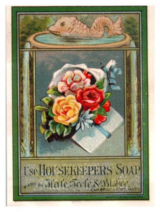Use Housekeepers Soap,  Cambridgeport,  Ma Victorian Trade Card Vt14