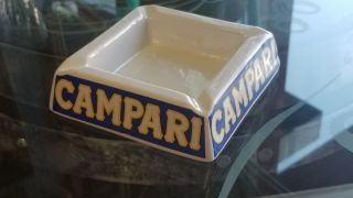 Campari Square Ceramic Italian Ashtray