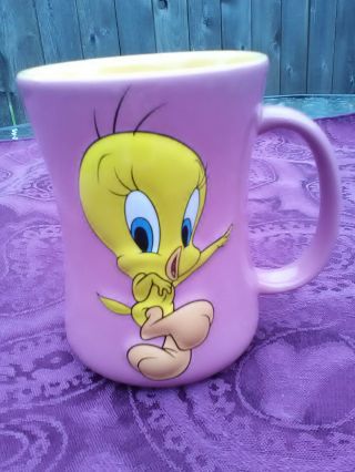 Tweety Bird Looney Tunes Coffee Mug By Xpres 2005 Wb Looney Tunes Raised 3d