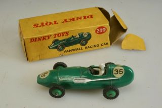 Vintage Dinky Toys England 239 Green Vanwall Racing Car Near