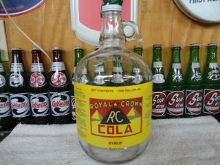 Royal Crown Cola Soda Fountain Syrup Paper Label 1 Gal Jug Columbus,  Georgia