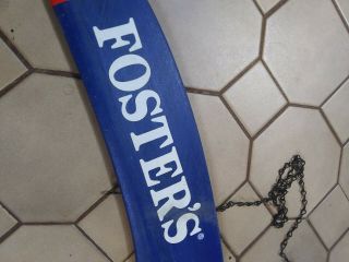 Foster ' s Lager Boomerang Beer Australian Sign Double Sided hanging wood vintage 5