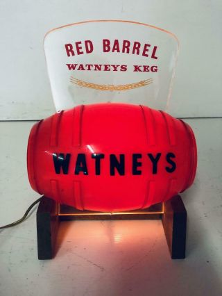 Vintage Watneys Red Barrel Keg Lighted Beer Sign