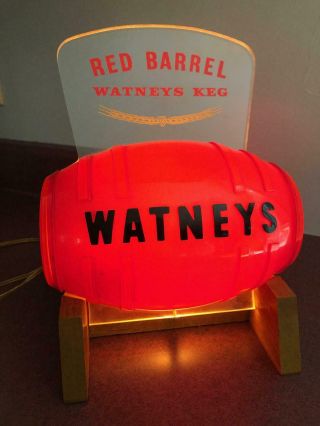 Vintage Watneys Red Barrel Keg Lighted Beer Sign 2