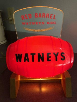 Vintage Watneys Red Barrel Keg Lighted Beer Sign 7