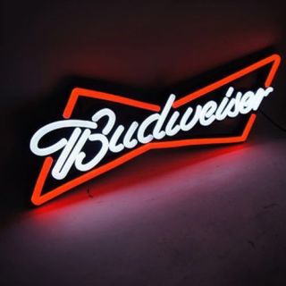 Neon Lamp Budweiser Bud Lite Beer Bar Nascar Diecast Car Miller Nfl Sign