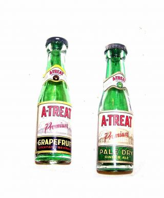 Vintage A - Treat Ginger Ale Soda Pop Salt Pepper Shakers Ex Flat Can Coke Ofr