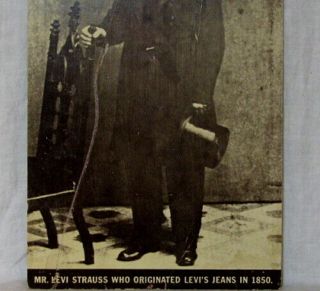 MR.  LEVI STRAUSS - VINTAGE EASEL POSTER BOARD from ANTIQUE PORTRAIT PHOTOGRAPH 3