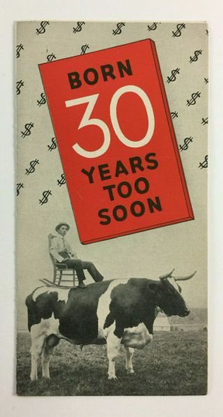 Vintage Cattle Livestock Brochure Holstein Friesian Association Of America 1947