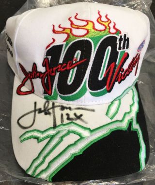 John Force 100th Victory 12x 1 Of 2000 Signed Hat Autographed Castrol Adjustable