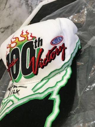 John Force 100th Victory 12X 1 Of 2000 SIGNED Hat Autographed Castrol Adjustable 4