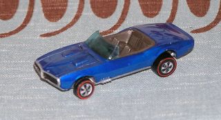 Vintage Hot Wheels Mattel Redline 1967 Custom Firebird Blue Us Diecast Metal Car