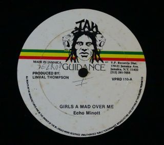 Echo Minott Girls A Mad Over Me/the Saddest Day Of My Life 12 " On Jah Guidance