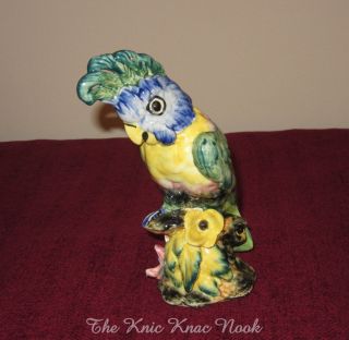 Stangl Pottery Hand Painted Cockatoo Figurine,  Delicate Colors,  Artist Signed