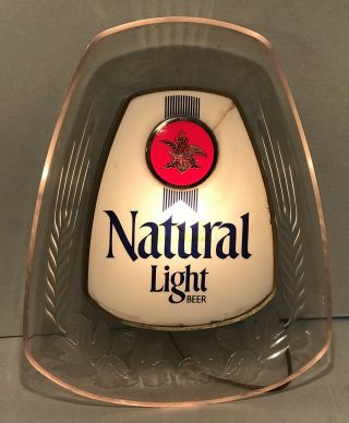 Vintage Lighted Anheuser Busch Natural Light Beer Wall Sign Man Cave Bar Pub