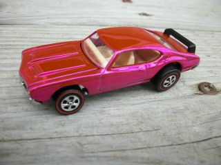 Hot Pink Over Chrome Hotwheels Olds 442 Redline Stunning Color Custom Painted