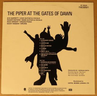 Pink Floyd: 1978 The Piper At The Gates Of Dawn Album.  Capitol ST 6242 Canada 2