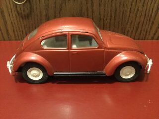 Vintage Tonka Burgundy Red Volkswagen Vw Beetle Bug Car 52680
