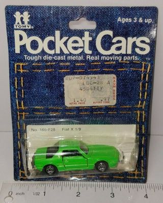 Vintage 1977 1/59 Tomy Pocket Cars Fiat X 1/9 No.  165 - F28