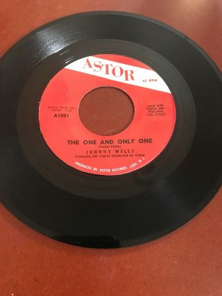 Johnny Wells - Lonely Moon/The One And Only One Astor Popcorn 45 2