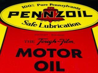 Vintage Pennzoil Motor Oil Gas Gasoline 1 Gallon Can Porcelain 12 " X 10 " Sign