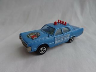 Vintage Majorette No216 Plymouth Gran Fury Police Car Rare Pale Blue Windows Exc