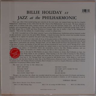 BILLIE HOLIDAY: At Jazz at The Philharmonic Verve Japan Vinyl LP 2