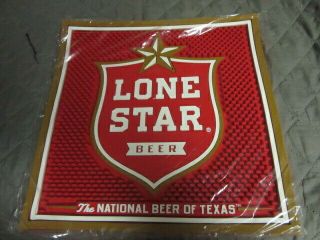 Lone Star Beer Bar Glass Rubber Drink Mat Thick Quality Rec Room Man Cave Pub