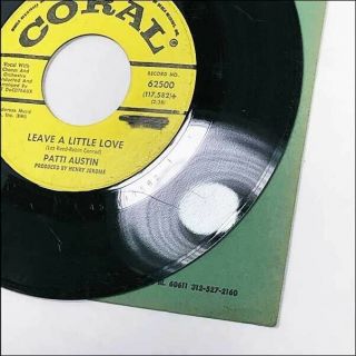PATTI AUSTIN Leave A Little Love / Lovelight CORAL northern soul promo HEAR 45 4