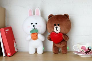 Hot Line Friends Brown Bear White Cony Hare Plush Soft Toy Stuffed Doll 10  1pc 2