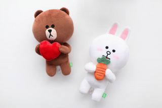 Hot Line Friends Brown Bear White Cony Hare Plush Soft Toy Stuffed Doll 10  1pc 4