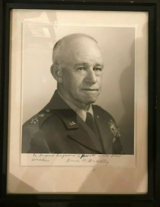 General Of The Armies Omar Nelson Bradley (1893 – 1981) Signed Photo