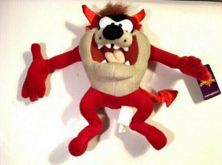 W/ Tag 2003 Looney Tunes Tazmanian Devil Taz Plush Toy 11 (in) Devil Costume
