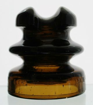 Amber Cd 219 Hemingray - 660 Lowex Made In U.  S.  A.  Glass Insulator