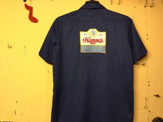 Hamm’s Beer Delivery Guy Work Shirt Dickies Large 