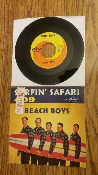 The Beach Boys Orginal U.  S.  1963 “surfin’ Safari” Picture Sleeve,  7” Record Vg