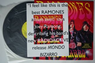 RAMONES Mondo Bizarro RADIOACTIVE LP NM/VG,  Promo W/Press Kit,  2 Promo Sheets 3