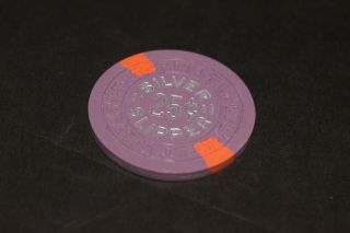 Rare Silver Slipper 25 Cent Casino Chip Las Vegas 1950 