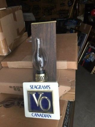 Antique Seagrams Canadian Vo Whiskey Liquor Bar Light Sign Man Cave Light