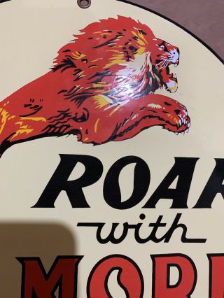 Gilmore Roar With Porcelain Gasoline Oil Advertising Sign 5