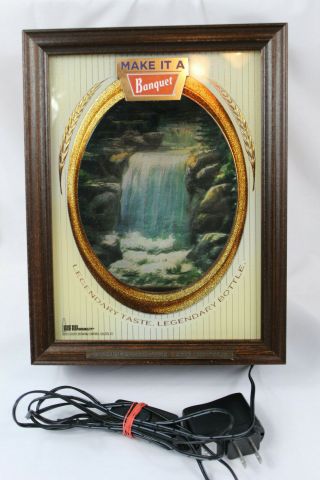 3d Coors Beer Make It A Banquet Lighted Waterfall Electric Sign Bottle Holder