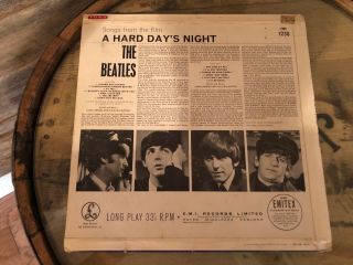 The Beatles 1964 A Hard Day ' s Night - Denmark - Black/Silver Parlophone 2
