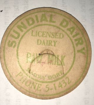Sundial Dairy - Harry Dore - Missoula Montana - Milk Bottle Cap Raw Milk