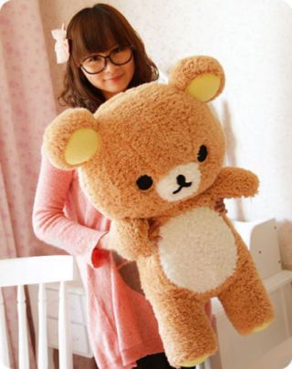 2019 Stuffed Kawaii San - X Rilakkuma Relax Bear Soft Pillow Plush Toys Doll 55cm
