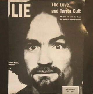 Charles Manson " Lie: The Love And Terror Cult " Lp Vinyl Awareness