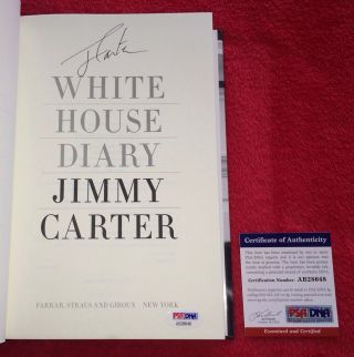 Jimmy Carter President Signed Autograph White House Diary Book Psa/dna