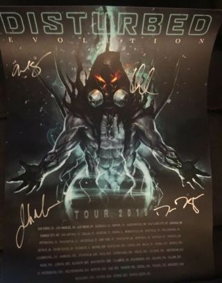 Disturbed 2019 Signed Tour Poster